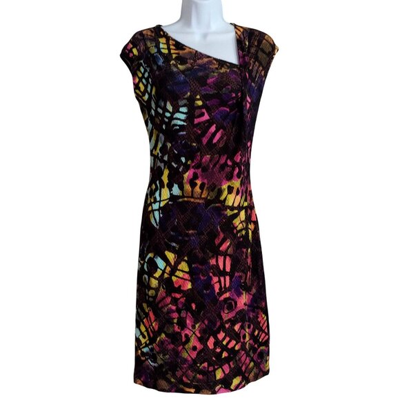 Desigual Collab W/Christian Lacroix Colorful Print Sleeveless Sheath Dress S - Picture 1 of 14